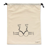 Luxe Lingerie Travel Bag Cotton Storage Pouch Drawstring